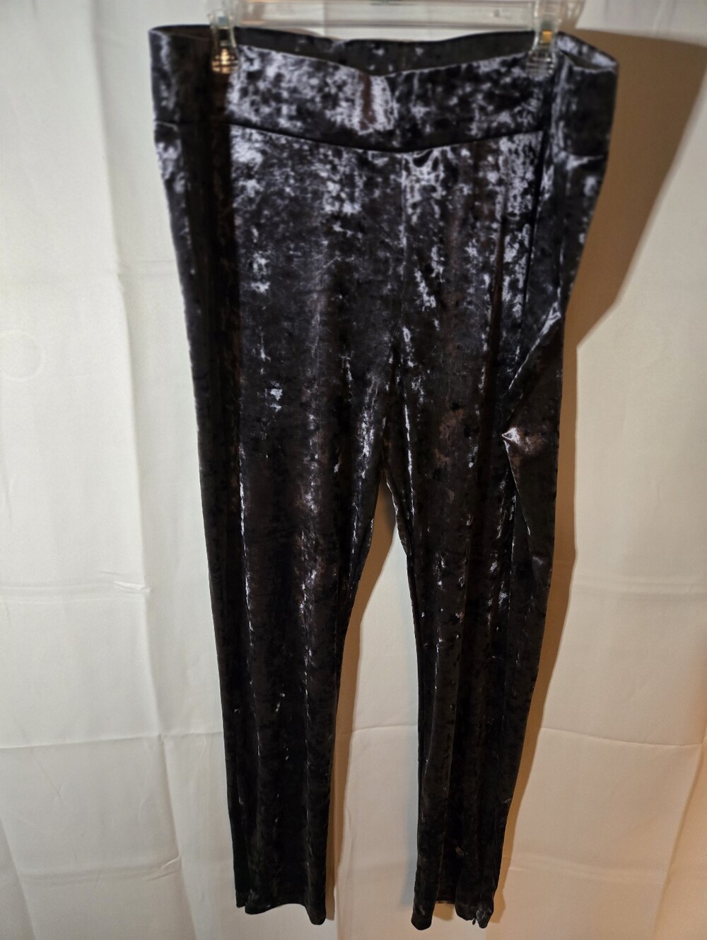 LOGO by Lori Goldstein Crushed Velvet Leggings